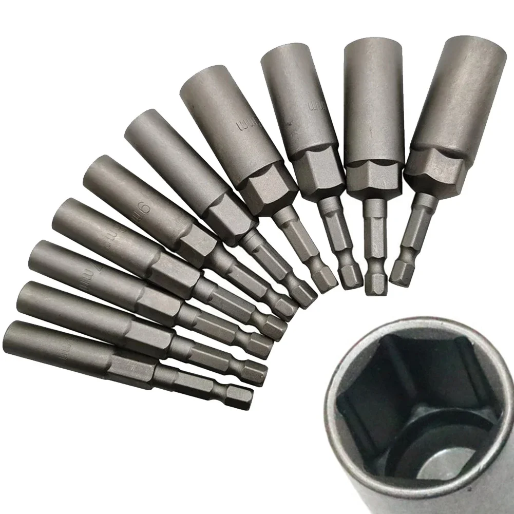 Socket Adapter Hex Sockets Set For Pneumatic Screwdriver HRC60 Hex Shank 10PCS 80mm Chrome Vanadium Steel Brand New
Socket Adapter Hex Sockets Set For Pneumatic Screwdriver HRC60 Hex Shank 10PCS 80mm Chrome Vanadium Steel Brand New