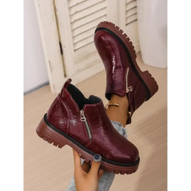 Faionable Ankle Boots Women's Autumn Nude Color Boot Cross-Border Flat Heel Faion Boots Women's Spring Autumn Booties
Faionable Ankle Boots Women's Autumn Nude Color Boot Cross-Border Flat Heel Faion Boots Women's Spring Autumn Booties