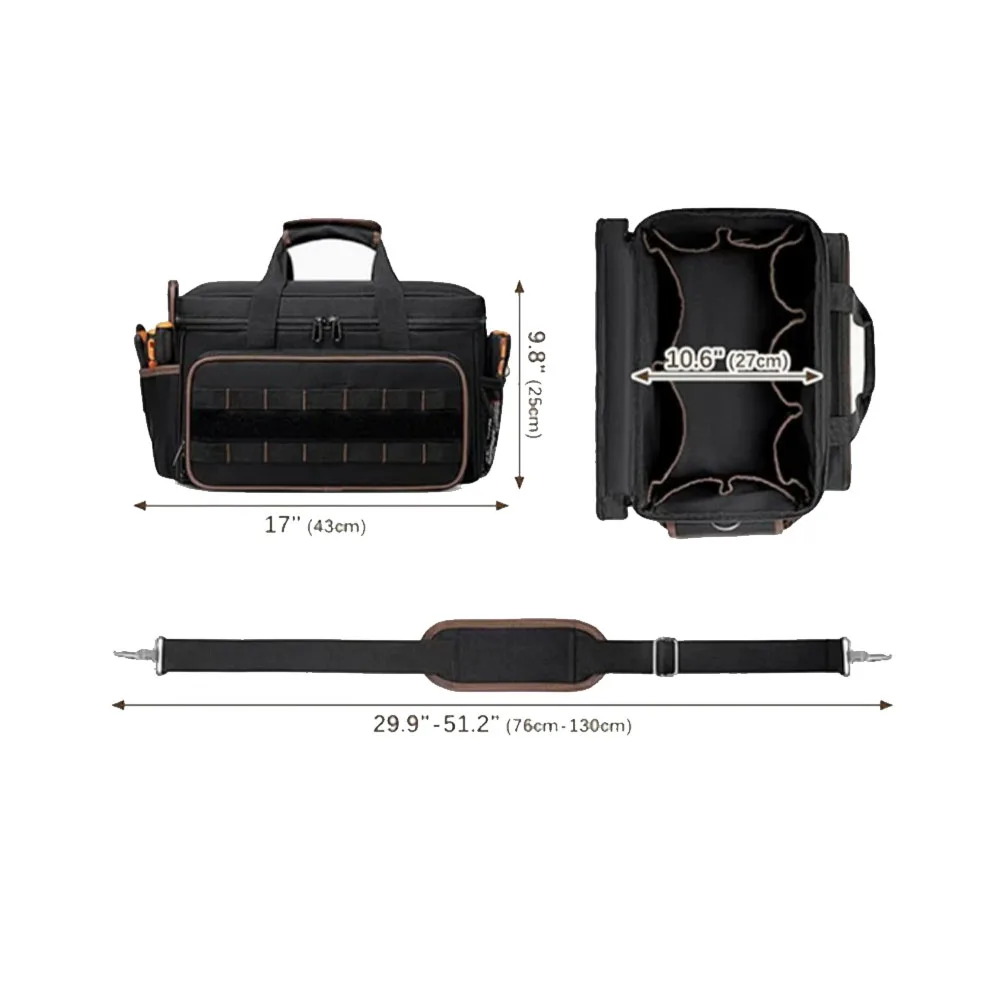 17-Inch New Thickened Tool Tote Bag, Tool Organizer Bag, Electrician Tool Bag, Tool Bag, Tool Storage Pouch, Special Tool Bag Fo
17-Inch New Thickened Tool Tote Bag, Tool Organizer Bag, Electrician Tool Bag, Tool Bag, Tool Storage Pouch, Special Tool Bag Fo