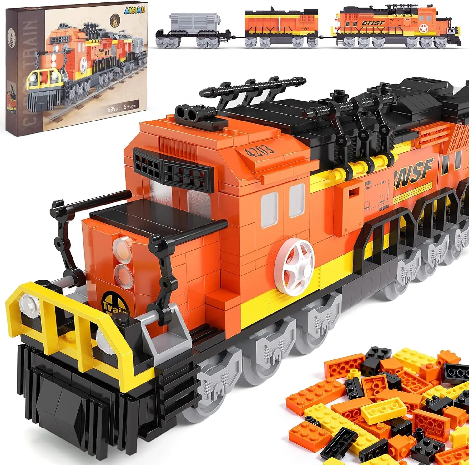 City Train Building Set, Stem Trains Building Toy for Boys Girls Ages 6-14, BNSF Freight Trains Model for Kids and Adult, Stem L
City Train Building Set, Stem Trains Building Toy for Boys Girls Ages 6-14, BNSF Freight Trains Model for Kids and Adult, Stem L