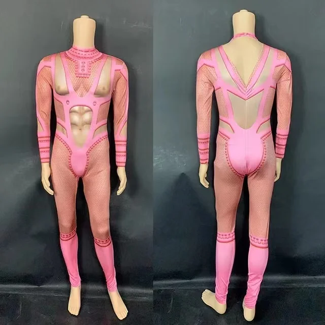 Pink Sexy Bodysui Muscle Rave Outfit Man Pole Dance Stage Costume Nightclub women men's Gogo Jazz Dancing Performance Clothes
Pink Sexy Bodysui Muscle Rave Outfit Man Pole Dance Stage Costume Nightclub women men's Gogo Jazz Dancing Performance Clothes