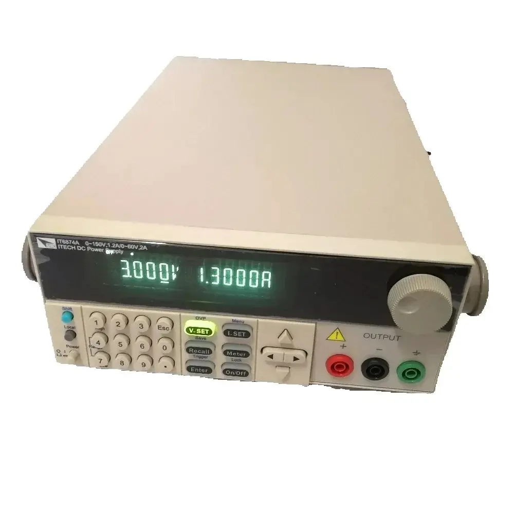 ITech IT6874A Dual-Range DC Power Supply | 150V/1.2A/180W or 60V/2A/120W Adjustable Regulated Power Source
ITech IT6874A Dual-Range DC Power Supply | 150V/1.2A/180W or 60V/2A/120W Adjustable Regulated Power Source