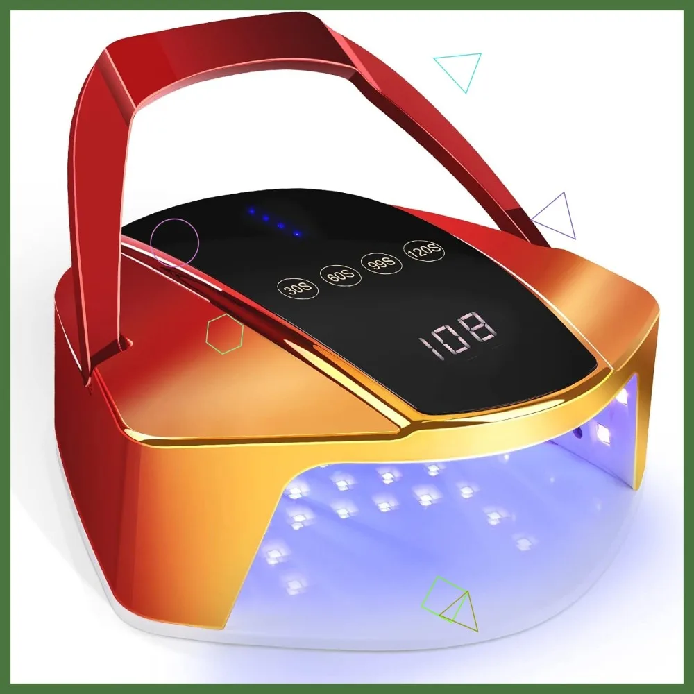 96W Cordless LED Nail Lamp with Handle, Auto Sensor UV Light for Gel Nails, 4 Timers
96W Cordless LED Nail Lamp with Handle, Auto Sensor UV Light for Gel Nails, 4 Timers