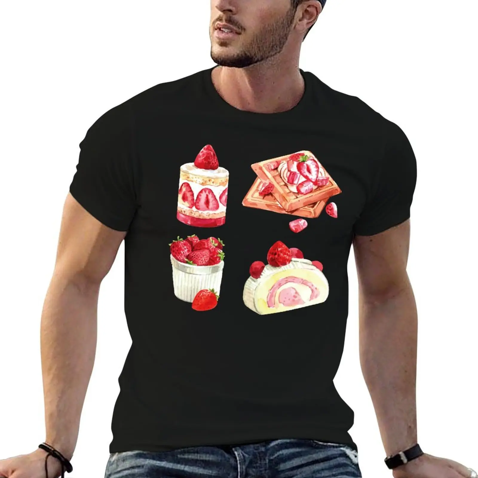 Strawberry Dessert Cakes T-Shirt man graphic t shirt t shirt for man 100 percent cotton printed t shirts for man T-shirt
Strawberry Dessert Cakes T-Shirt man graphic t shirt t shirt for man 100 percent cotton printed t shirts for man T-shirt