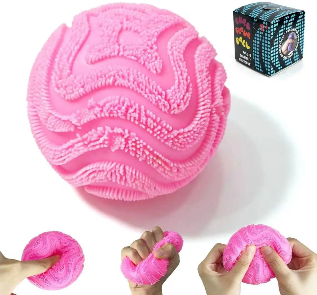 Fuzzy Squeeze Ball, Soft Plush Squeeze Toy, Stretchy Sensory Stress Ball for Kids and Adults, Fun Desk Toy for Home School Office (Pink)
Fuzzy Squeeze Ball, Soft Plush Squeeze Toy, Stretchy Sensory Stress Ball for Kids and Adults, Fun Desk Toy for Home School Office (Pink)