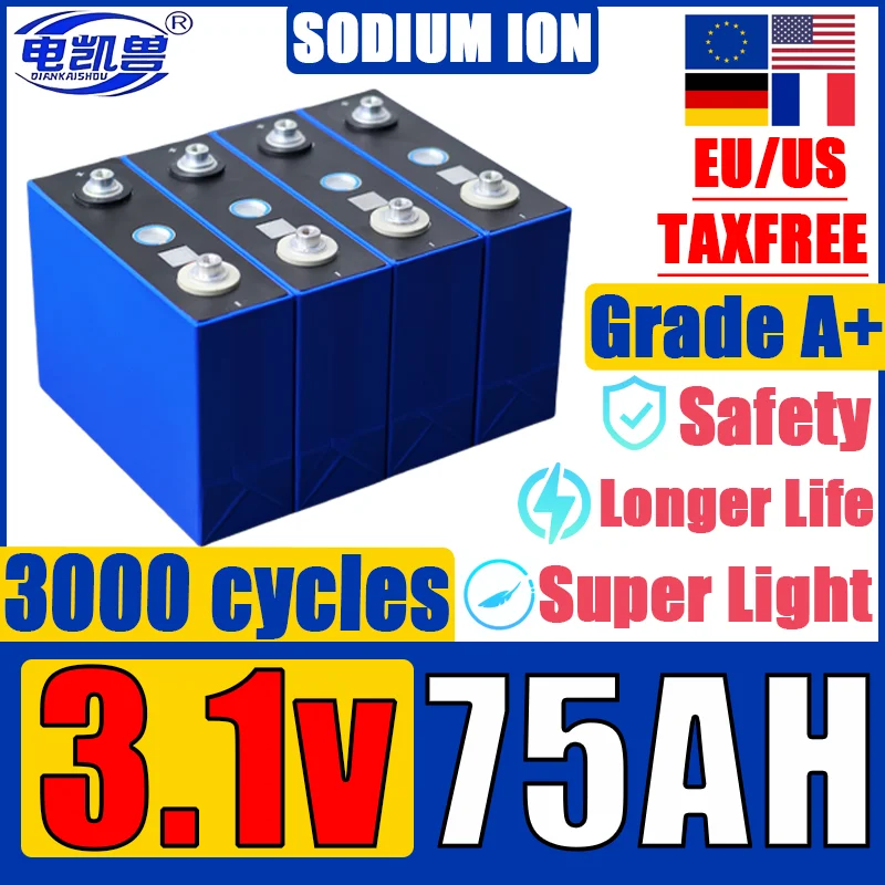 4–16 Стандаментные фигуры Natrium-Ionen-Akku 3,1 В 2,9 В 75 Ач 20 C Entladung 12 В 24 В Электроноркеле и Motorrad-Solarwechselrichter-Ladeba
4–16 Стандаментные фигуры Natrium-Ionen-Akku 3,1 В 2,9 В 75 Ач 20 C Entladung 12 В 24 В Электроноркеле и Motorrad-Solarwechselrichter-Ladeba