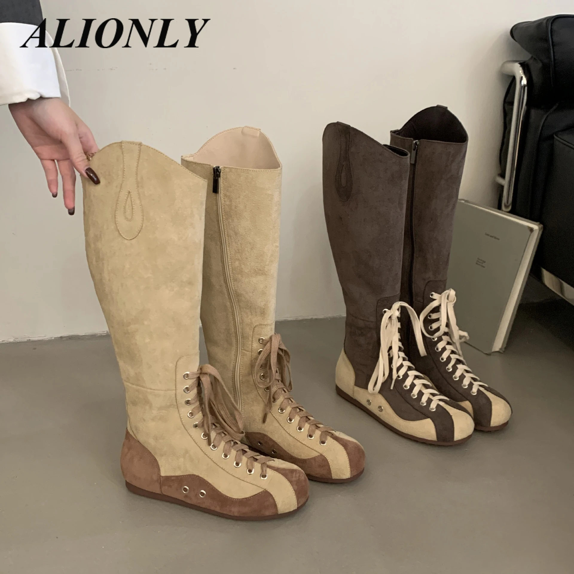 Alionly 2026 New Women Knee High Motorcycle Boots Sexy Pointed Toe Square Heels Long Zipper Female Botas De Mujer Largas
Alionly 2026 New Women Knee High Motorcycle Boots Sexy Pointed Toe Square Heels Long Zipper Female Botas De Mujer Largas