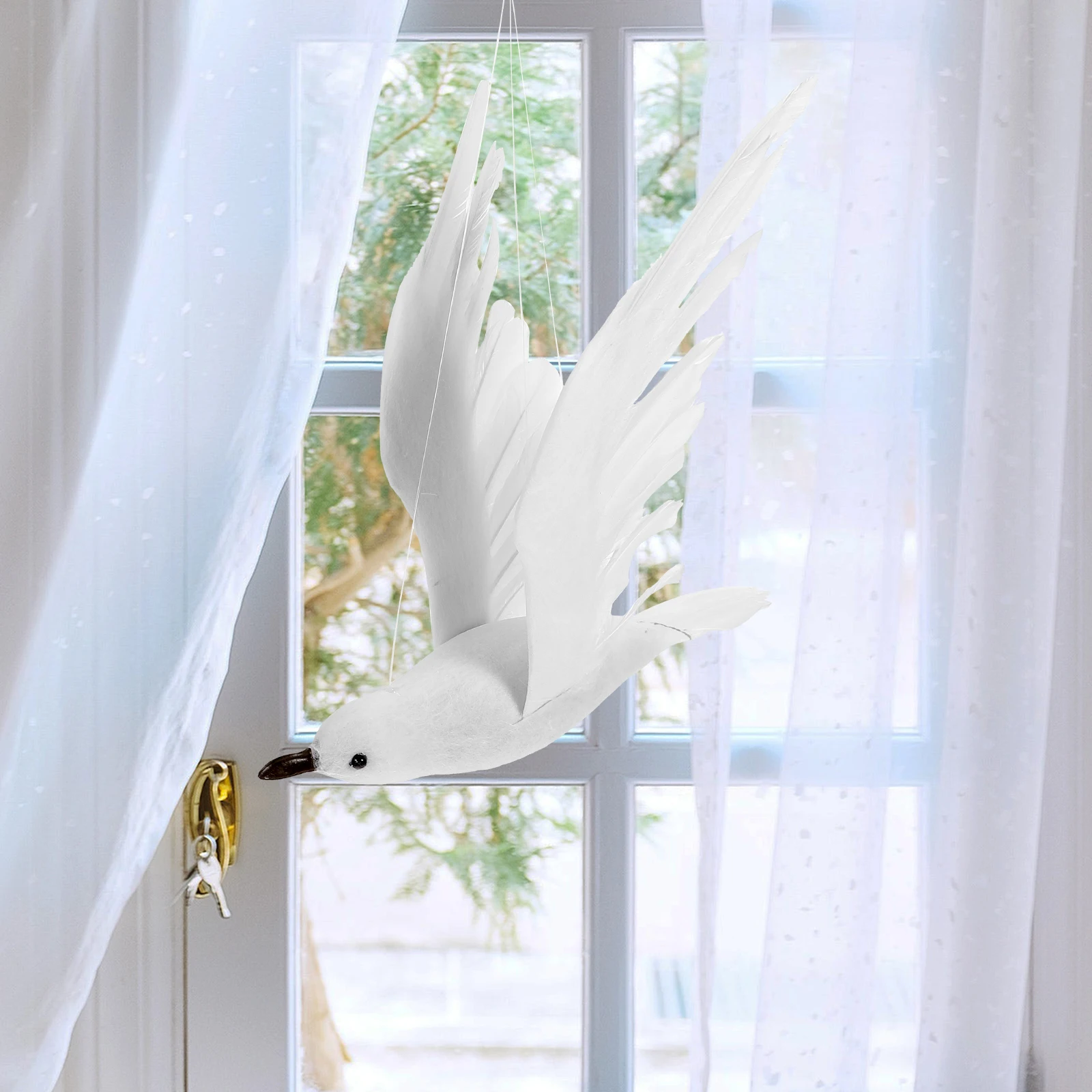 Simulated Decoration White Hanging Ornaments Indoor Outdoor Wall Door Window Tree Decorations for Home Office Mall Festival 
Simulated Decoration White Hanging Ornaments Indoor Outdoor Wall Door Window Tree Decorations for Home Office Mall Festival