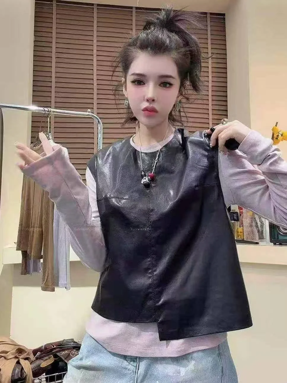 Women's eepskin Vest Single Button Svel Jaet Versatile Outerwear Autumn Commute Sle Pure Color ort Length
Women's eepskin Vest Single Button Svel Jaet Versatile Outerwear Autumn Commute Sle Pure Color ort Length