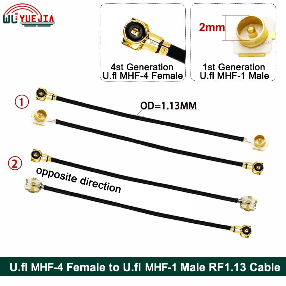2Ps/Lot 5~100CM U.fl RF1.13 Cable MHF-4 Female Jack to MHF-1 Male Plug RF Connector U.F.L Coaxial Jumper WIFI 4G Extension Cable
2Ps/Lot 5~100CM U.fl RF1.13 Cable MHF-4 Female Jack to MHF-1 Male Plug RF Connector U.F.L Coaxial Jumper WIFI 4G Extension Cable