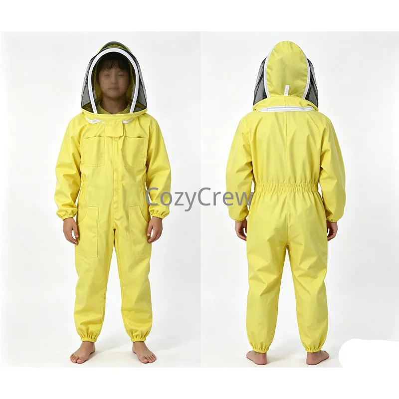 Full Body Beekeeping Suit, Children Sting Proof Beekeeper Jumpsuit with Round Mesh Veil Hood, Yellow Kids Beekeeping Protective
Full Body Beekeeping Suit, Children Sting Proof Beekeeper Jumpsuit with Round Mesh Veil Hood, Yellow Kids Beekeeping Protective