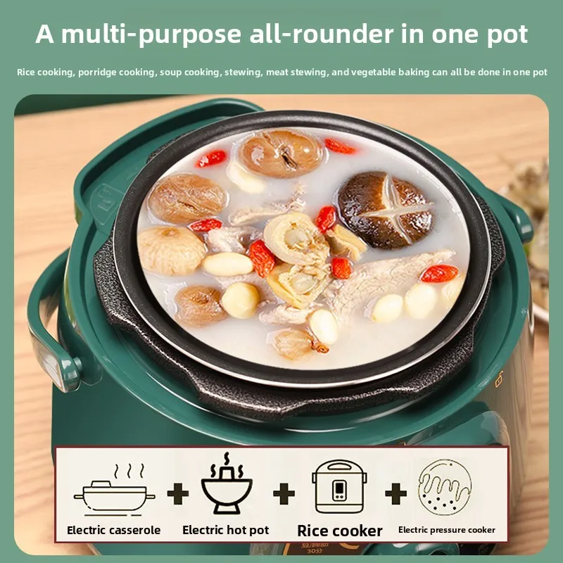 Mini Electric Pressure Cooker, 1.8L, Multifunctional, Fully Automatic Electric Pressure Cooker/Rice Cooker
Mini Electric Pressure Cooker, 1.8L, Multifunctional, Fully Automatic Electric Pressure Cooker/Rice Cooker