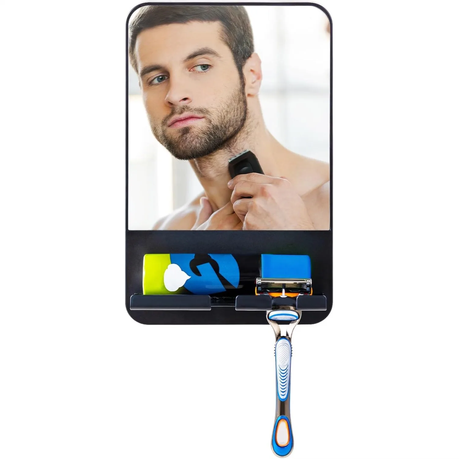 Shower Mirror Fogless for Shaving with Razor Holder – Fog Free Suction Mirrors, Removable & Shatterproof, Black
Shower Mirror Fogless for Shaving with Razor Holder – Fog Free Suction Mirrors, Removable & Shatterproof, Black