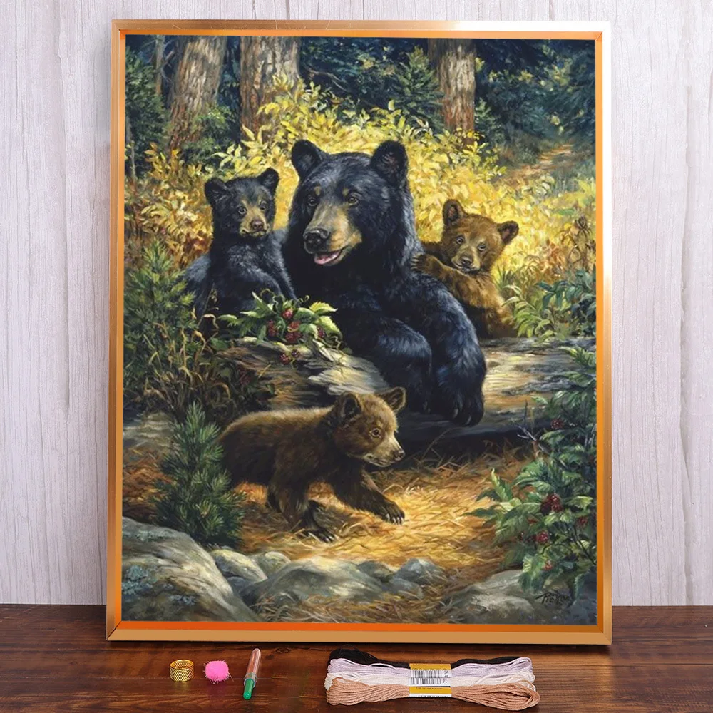 Animal Bear Printed Fabric 11CT Cross-Stitch Embroidery Set DMC Threads Handmade Sewing Handicraft Craft Different Floss Stamped
Animal Bear Printed Fabric 11CT Cross-Stitch Embroidery Set DMC Threads Handmade Sewing Handicraft Craft Different Floss Stamped