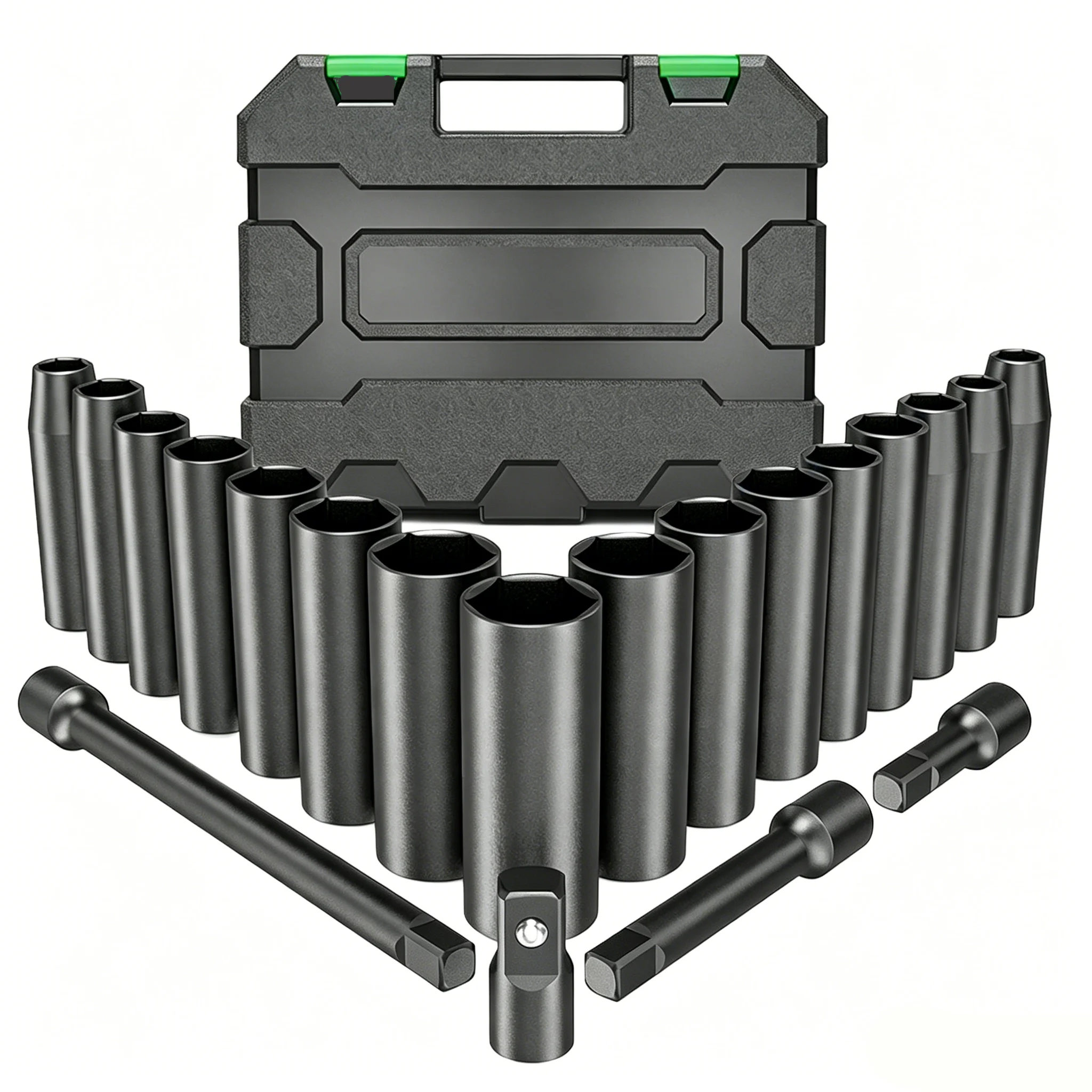 20PCS Impact Socket Set 1/2 Drive Metric for Air Pneumatic Universal Socket Metric Drive Deep Socket Wrench Repair Tools
20PCS Impact Socket Set 1/2 Drive Metric for Air Pneumatic Universal Socket Metric Drive Deep Socket Wrench Repair Tools