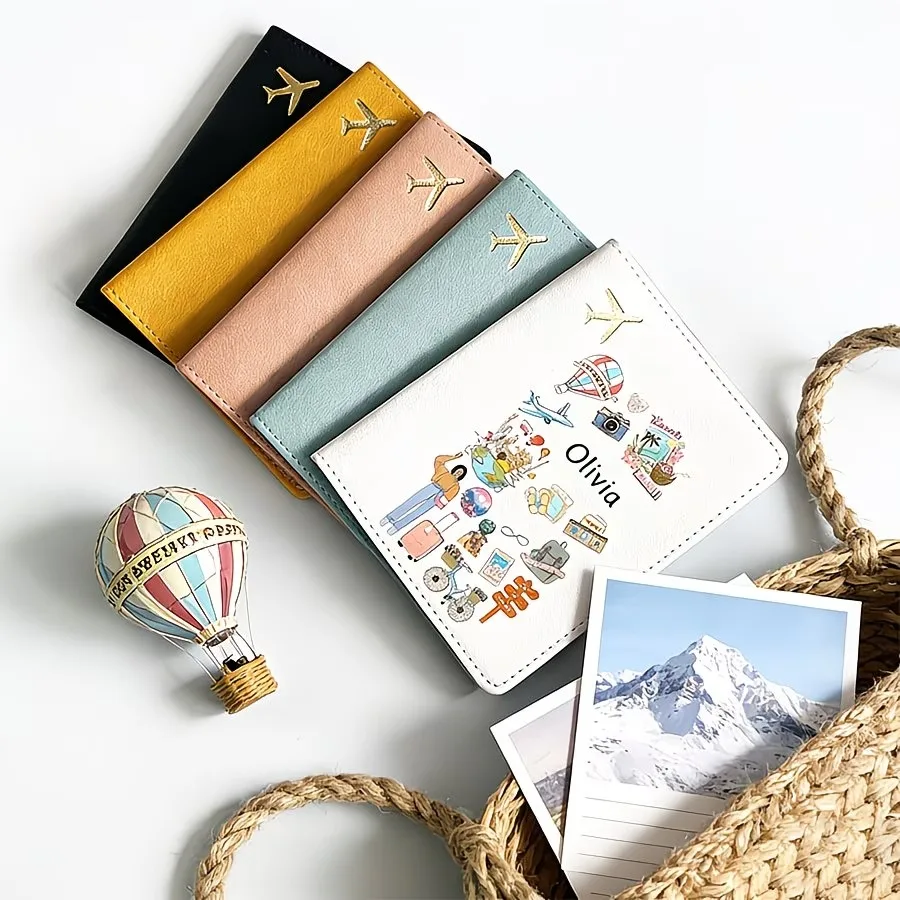 Custom Personalized Name Text Fashion Passport Holder, Cartoon Pattern Design, Flip-Open Style for Easy Use, Travel Essential
Custom Personalized Name Text Fashion Passport Holder, Cartoon Pattern Design, Flip-Open Style for Easy Use, Travel Essential