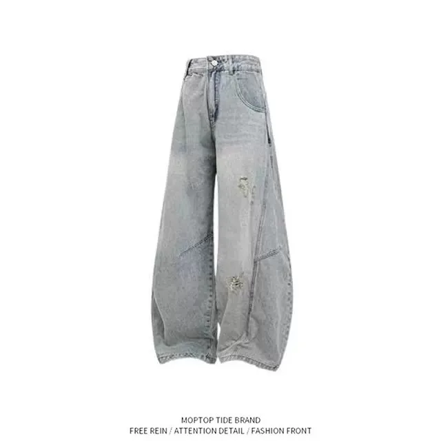 Fashionable Casual Pants for Men Simple Stylish Straight Leg Cotton Jeans with Hole Middle Waist Polyester Fiber
Fashionable Casual Pants for Men Simple Stylish Straight Leg Cotton Jeans with Hole Middle Waist Polyester Fiber