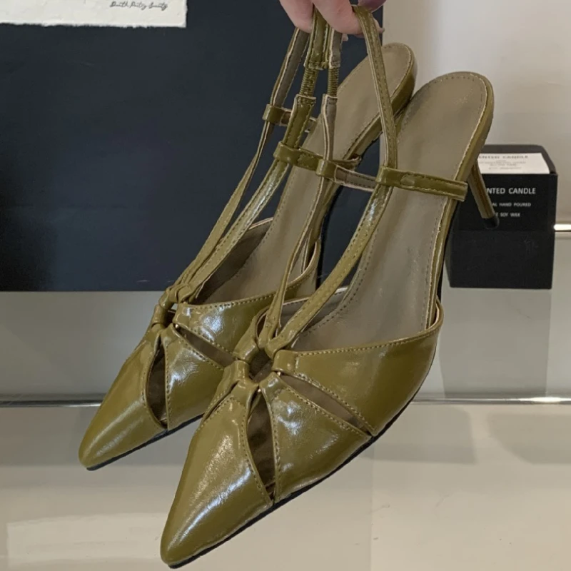 Elegant High Heeled Sandals Women Sexy Pointed Toe Shallow Summer Pumps Mueller Shoe Luxury Party Designer Slingback Dress Shoes
Elegant High Heeled Sandals Women Sexy Pointed Toe Shallow Summer Pumps Mueller Shoe Luxury Party Designer Slingback Dress Shoes