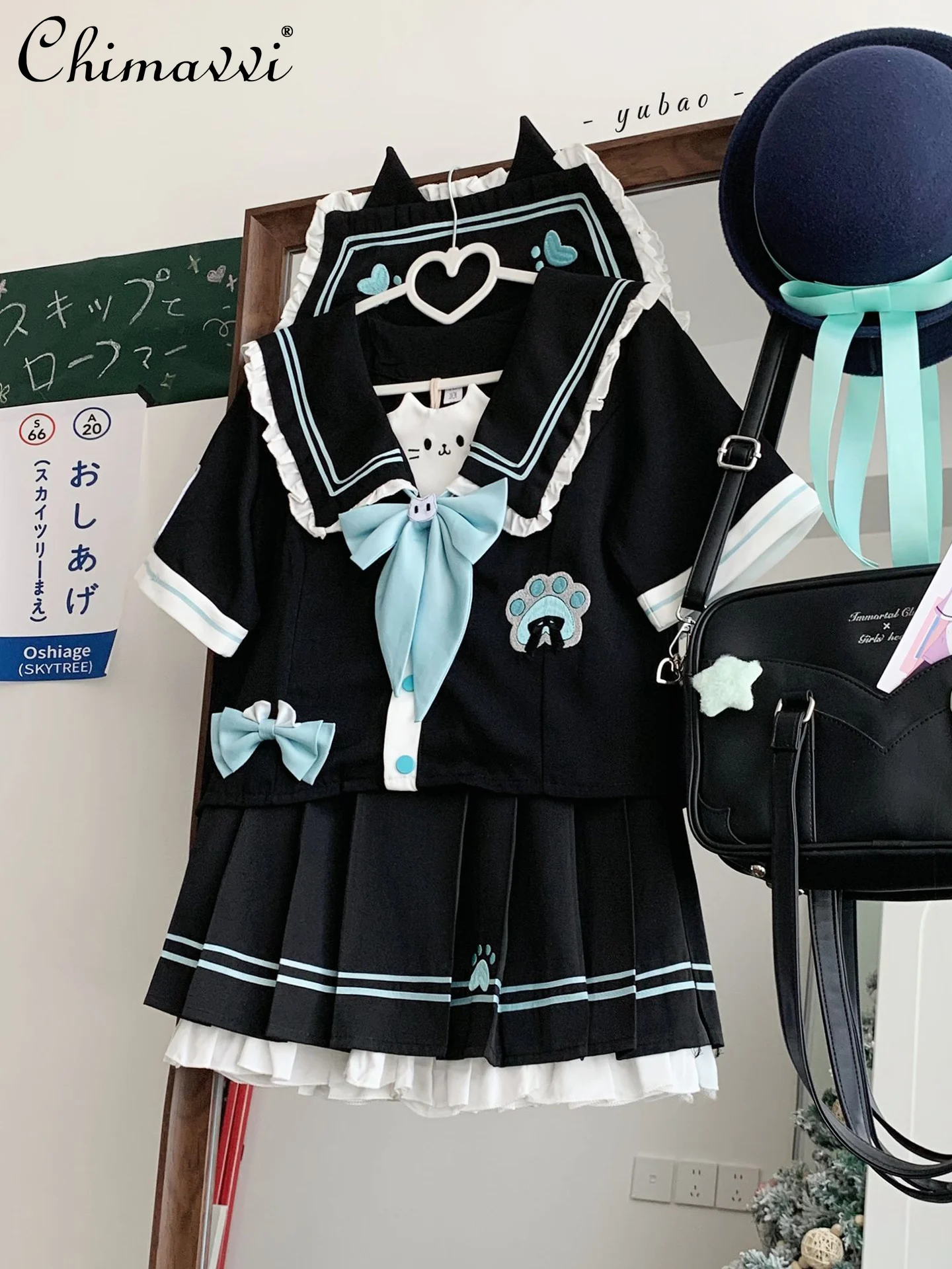 College Style JK Suit 2025 Spring Summer New Japanese Uniform Sailor Suit Short-sleeved Top and Skirt Two-piece Student Outfits
College Style JK Suit 2025 Spring Summer New Japanese Uniform Sailor Suit Short-sleeved Top and Skirt Two-piece Student Outfits