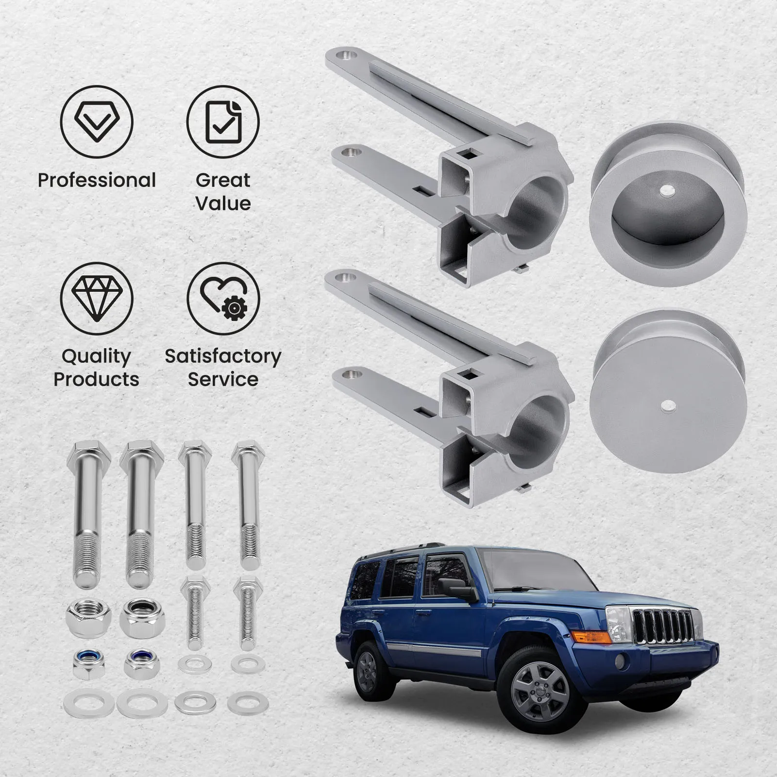3.5'' inch Front 3" Rear Lift Kit For Jeep Cherokee WK Limited Sport 2006-2010
3.5'' inch Front 3" Rear Lift Kit For Jeep Cherokee WK Limited Sport 2006-2010