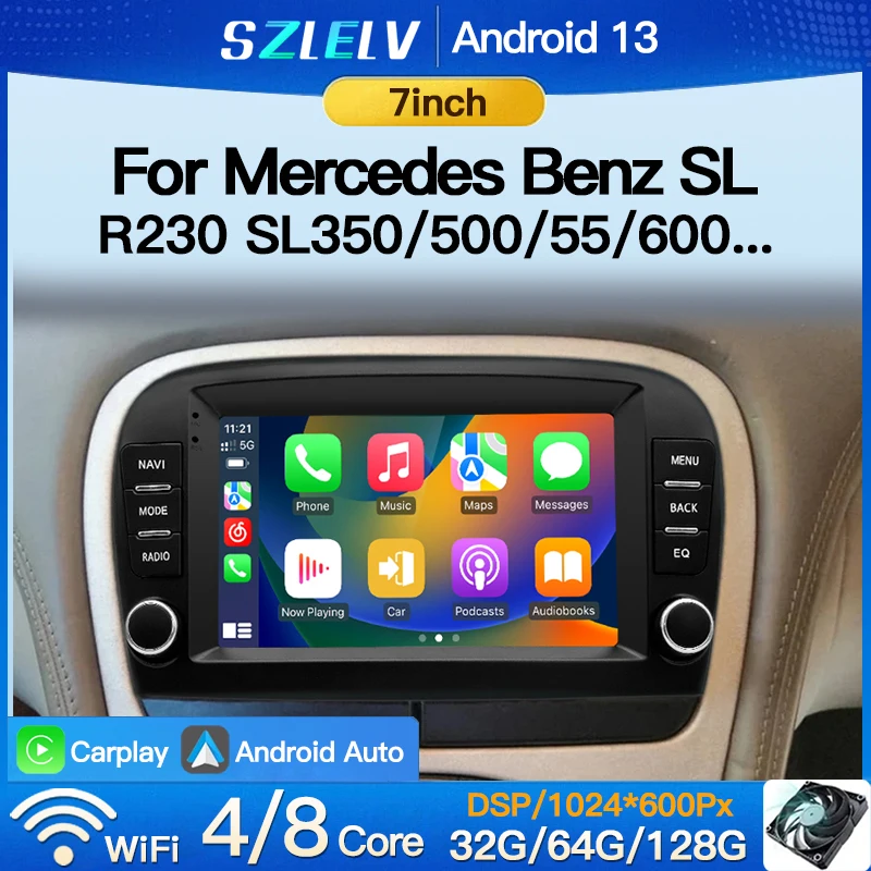 Carplay Video Player Autoradio 13 Car Radio Auto Audio Bluetooth For Mercedes Benz SL R230 SL350 SL500 SL55 SL600 SL65 Play 2Din
Carplay Video Player Autoradio 13 Car Radio Auto Audio Bluetooth For Mercedes Benz SL R230 SL350 SL500 SL55 SL600 SL65 Play 2Din