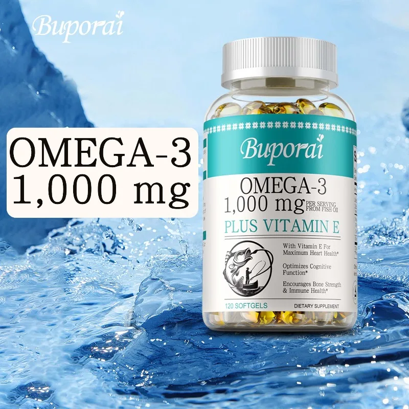 Omega 3 Fish Oil Capusles - with EPA & DHA, Helps Brain Development, Relieve Stress, Supports Eye and Cardiovascular Health
Omega 3 Fish Oil Capusles - with EPA & DHA, Helps Brain Development, Relieve Stress, Supports Eye and Cardiovascular Health