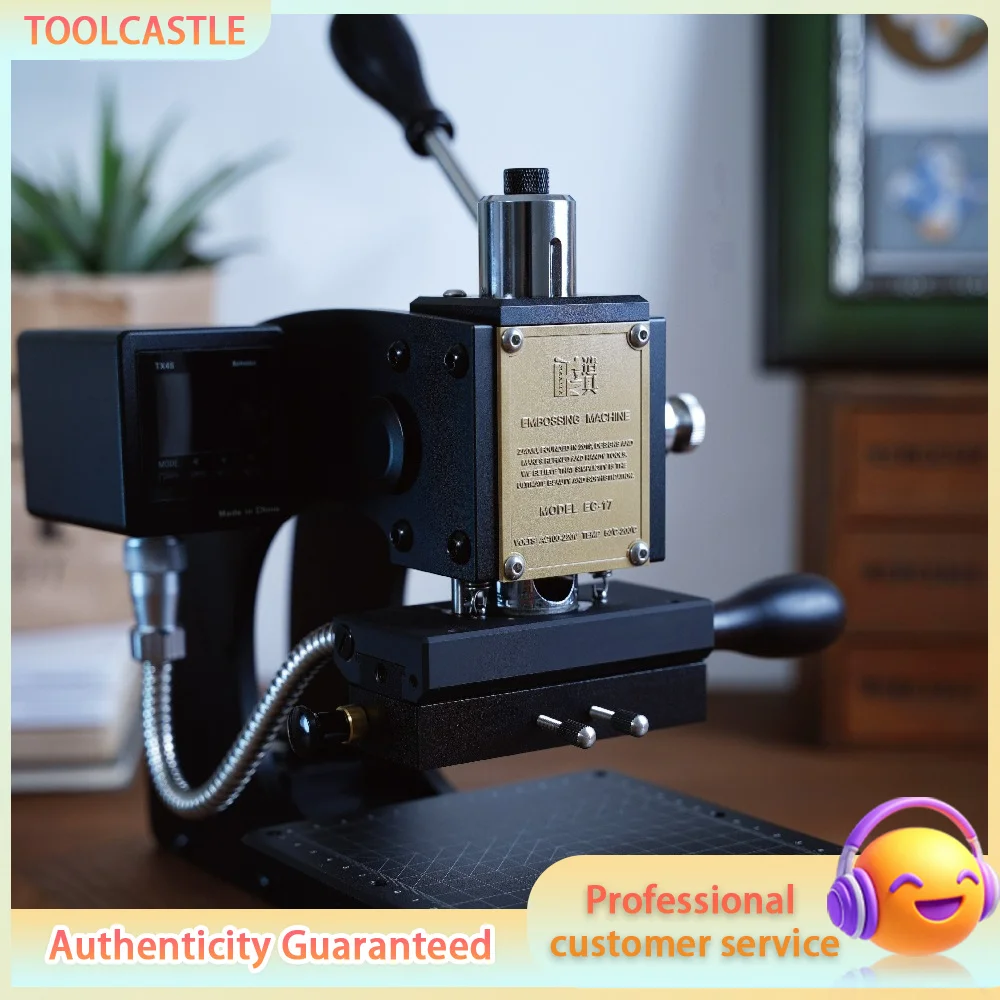 EC-17 Hot Foil Stamping Machine 110V 220V, Manual Embossing Press for Logo on Leather Paper Card, Portable Creasing Tool
EC-17 Hot Foil Stamping Machine 110V 220V, Manual Embossing Press for Logo on Leather Paper Card, Portable Creasing Tool