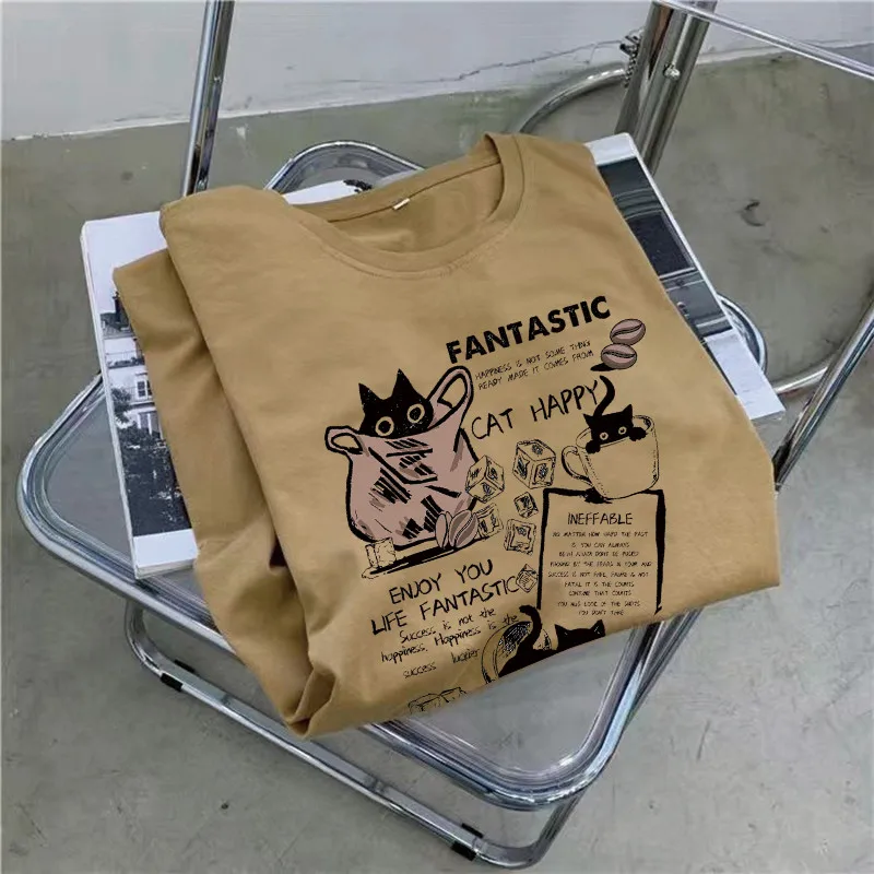 Summer Cute Cartoon Cat Printing Ladies Large Size Loose Short-sleeved Dress
Summer Cute Cartoon Cat Printing Ladies Large Size Loose Short-sleeved Dress