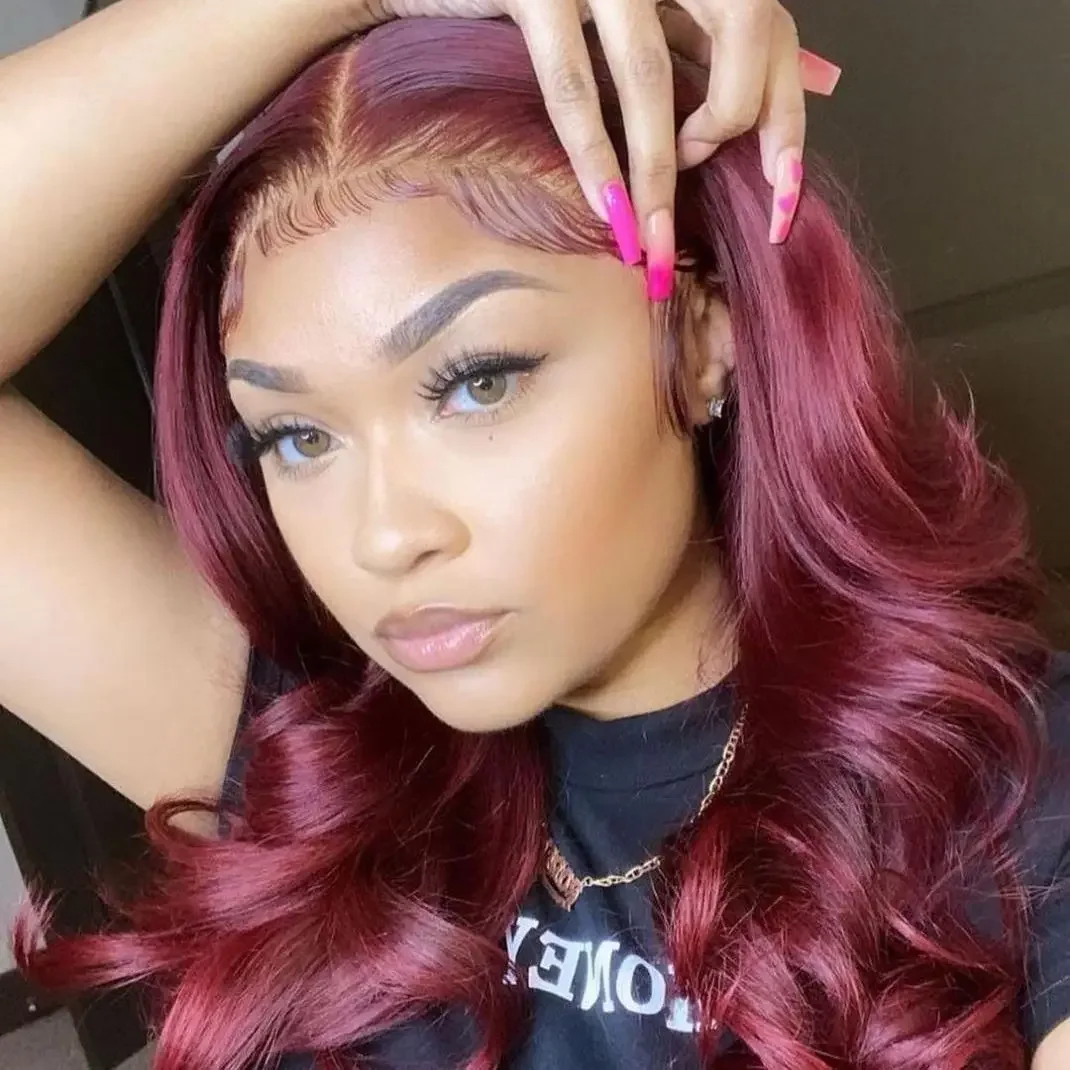 Body Wave Burgundy 13x4 HD Lace Front Human Hair Wigs For Women 99j Bug Red Colored 13x6 HD Lace Frontal Wigs 100% Human Hair
Body Wave Burgundy 13x4 HD Lace Front Human Hair Wigs For Women 99j Bug Red Colored 13x6 HD Lace Frontal Wigs 100% Human Hair