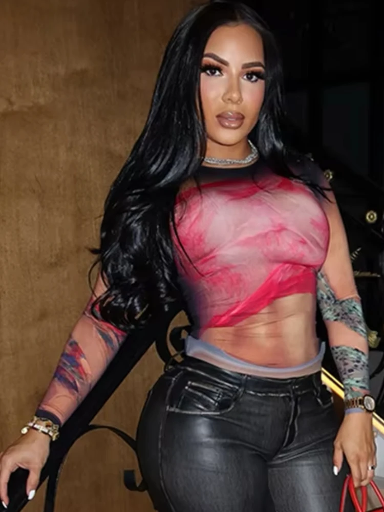 Nibber Gradient See Through Crop Tops Women Full Sleeve Sexy Coquette o-Neck Summer New Trend Clubwear Midnight Wild Basic Tops
Nibber Gradient See Through Crop Tops Women Full Sleeve Sexy Coquette o-Neck Summer New Trend Clubwear Midnight Wild Basic Tops