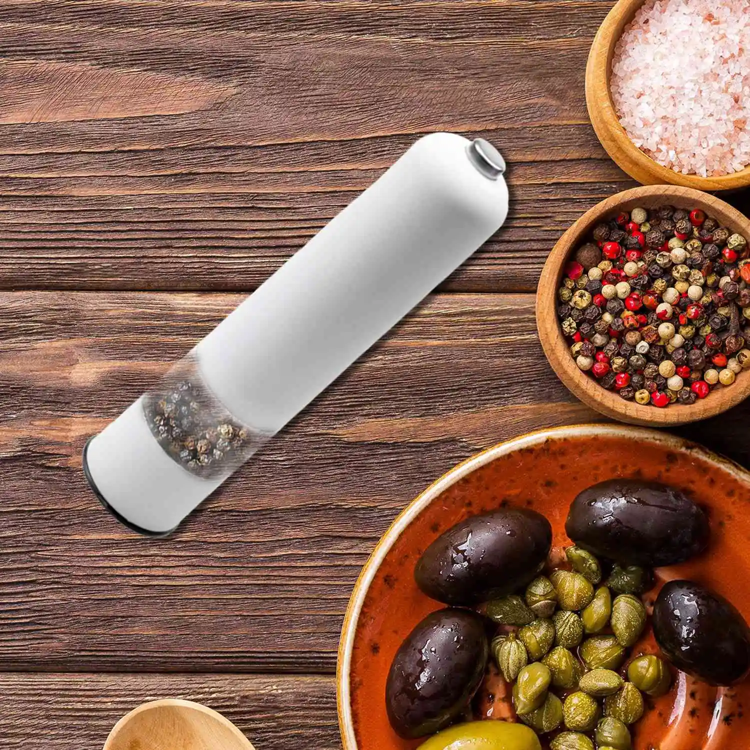 Highly Recommended.1Pc Electric Salt Spice Herb Pepper Mills Grinder Kitchen Tools White
Highly Recommended.1Pc Electric Salt Spice Herb Pepper Mills Grinder Kitchen Tools White