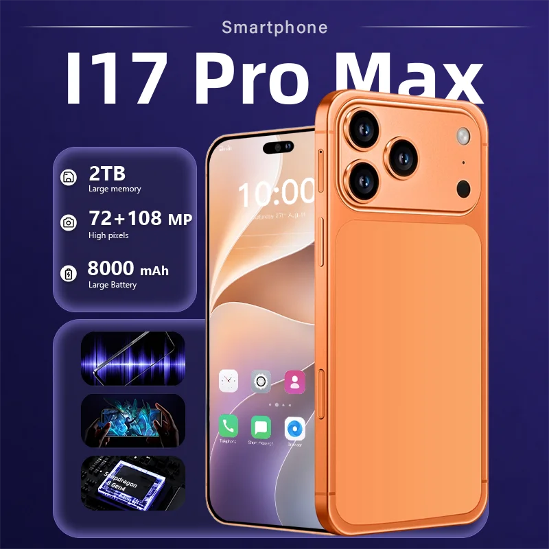 New Global Version i17 Pro Max Original 7.3" HD Standby Intelligent 8000mAh Battery 108MP Dual Card 2TB
New Global Version i17 Pro Max Original 7.3" HD Standby Intelligent 8000mAh Battery 108MP Dual Card 2TB
