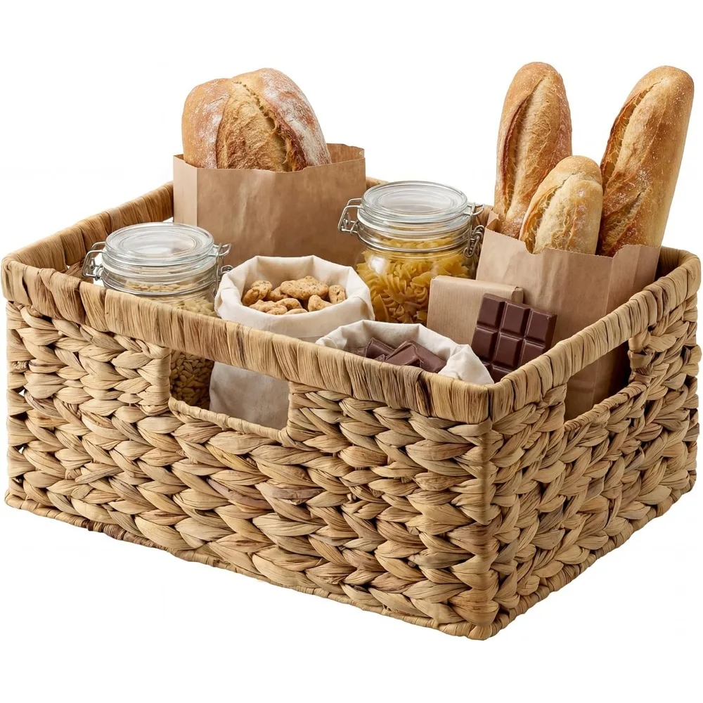 Large Rectangular Wicker Storage Basket with Built-in Handles
Large Rectangular Wicker Storage Basket with Built-in Handles