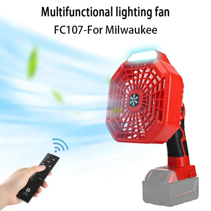 Portable Outdoor Camping Lighting Fan Electric Desk Fan Hanging Ceiling Fan For Milwaukee For M18 18V Li-ion Battery 3W LED Lamp
Portable Outdoor Camping Lighting Fan Electric Desk Fan Hanging Ceiling Fan For Milwaukee For M18 18V Li-ion Battery 3W LED Lamp