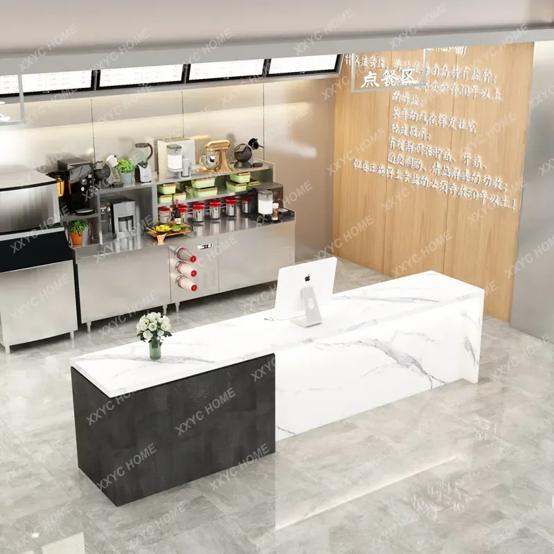 Simple Company Front Desk Reception Desk Gray Stainless Steel Water Bar
Simple Company Front Desk Reception Desk Gray Stainless Steel Water Bar