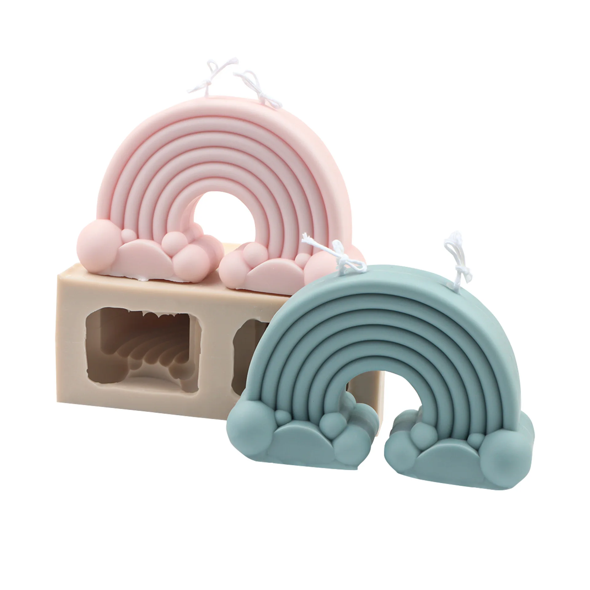Large Rainbow Silicone Candle Mold for DIY Aromatherapy Candle Plaster Ornaments Soap Epoxy Resin Mould Handicrafts Making Tool
Large Rainbow Silicone Candle Mold for DIY Aromatherapy Candle Plaster Ornaments Soap Epoxy Resin Mould Handicrafts Making Tool