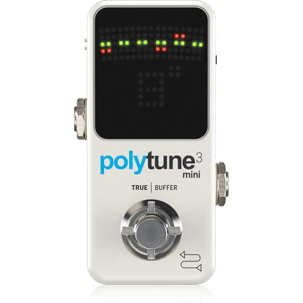 Mini Polyphonic Guitar Tuner with Multiple Tuning Modes Built-In Buffer Pedal White
Mini Polyphonic Guitar Tuner with Multiple Tuning Modes Built-In Buffer Pedal White