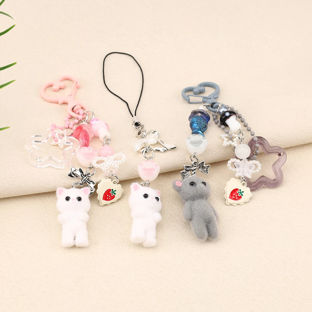 Милый флокированный брелок с котенком и пятиконечной звездой, кошачья лапа, цепочка для мобильного телефона с любовью, подвеска на ремешке для наушников и камер
Милый флокированный брелок с котенком и пятиконечной звездой, кошачья лапа, цепочка для мобильного телефона с любовью, подвеска на ремешке для наушников и камер