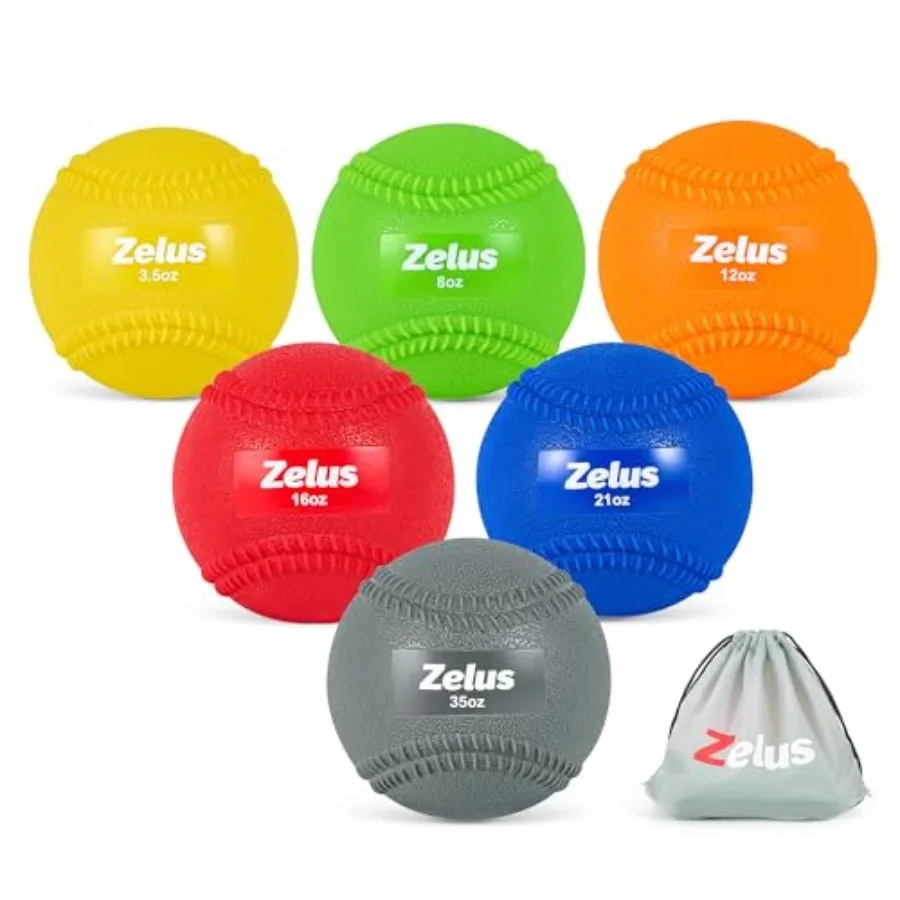 Weighted Baseball Set with Seams for Hitting Pitching, Plyometric Baseballs with Carry Bag, Variable Weighted Balls for All Ski
Weighted Baseball Set with Seams for Hitting Pitching, Plyometric Baseballs with Carry Bag, Variable Weighted Balls for All Ski