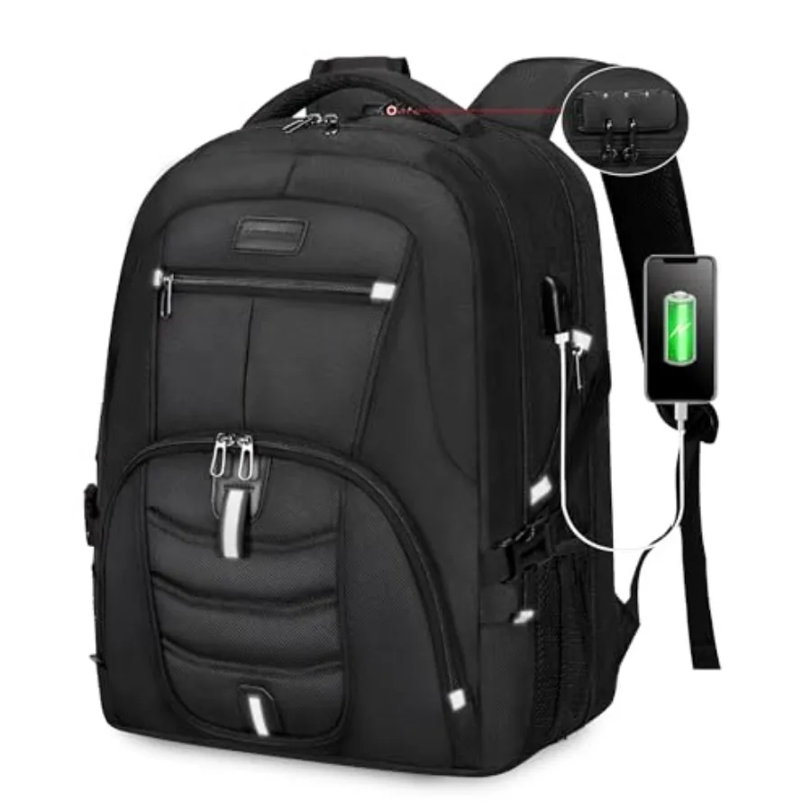 Travel Laptop Backpack Waterproof Anti Theft with Lock and USB Charging Port Large Computer Business Backpack for Men College S
Travel Laptop Backpack Waterproof Anti Theft with Lock and USB Charging Port Large Computer Business Backpack for Men College S