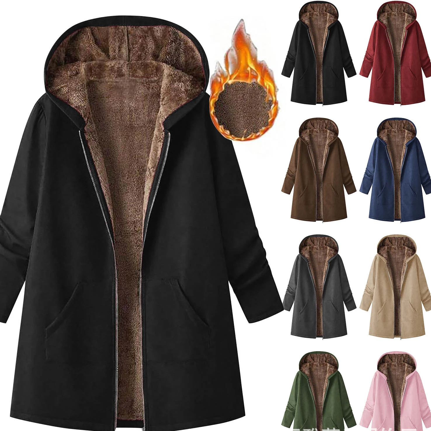 Autumn Winter Velvet New Hoodie Jacket for Women European American Hooded Top Windbreaker Solid Color Zipper Style Overcoat
Autumn Winter Velvet New Hoodie Jacket for Women European American Hooded Top Windbreaker Solid Color Zipper Style Overcoat