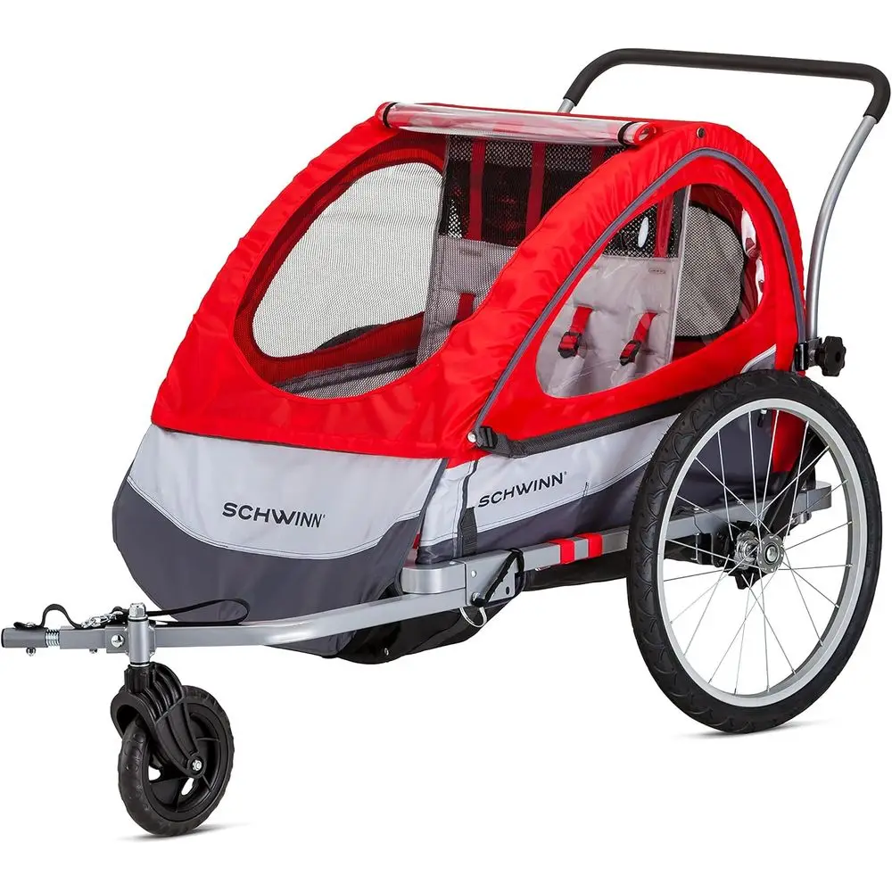 Double Child Bike Trailer, 80 lbs Capacity, 20-Inch Tires, Red
Double Child Bike Trailer, 80 lbs Capacity, 20-Inch Tires, Red