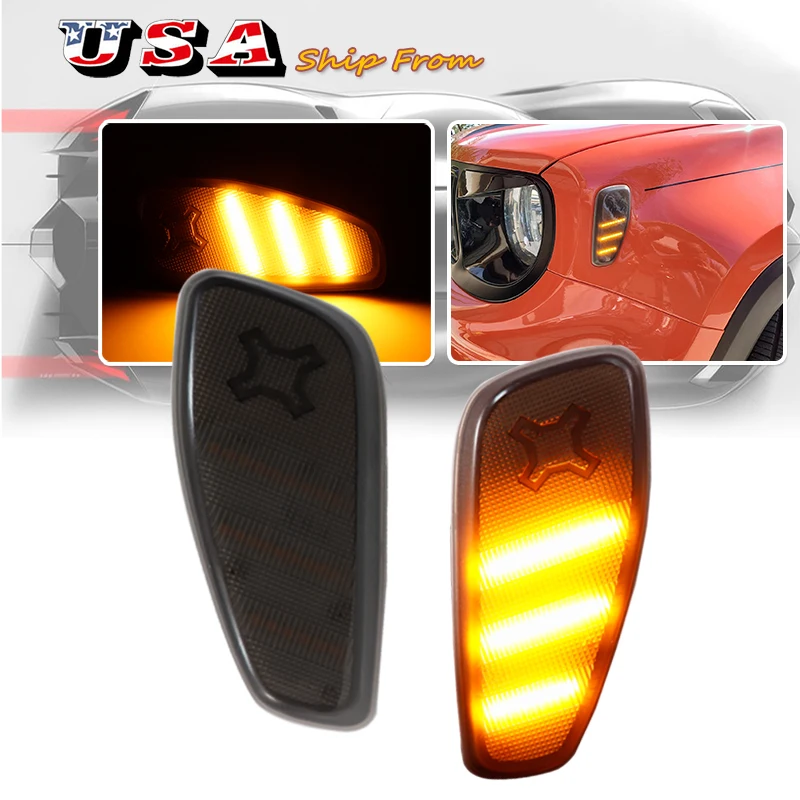 2pcs LED Side Marker Lamp Turn Signal Repeater Blinker Indicator Light For Jeep Renegade 2014-2021(BU)
2pcs LED Side Marker Lamp Turn Signal Repeater Blinker Indicator Light For Jeep Renegade 2014-2021(BU)