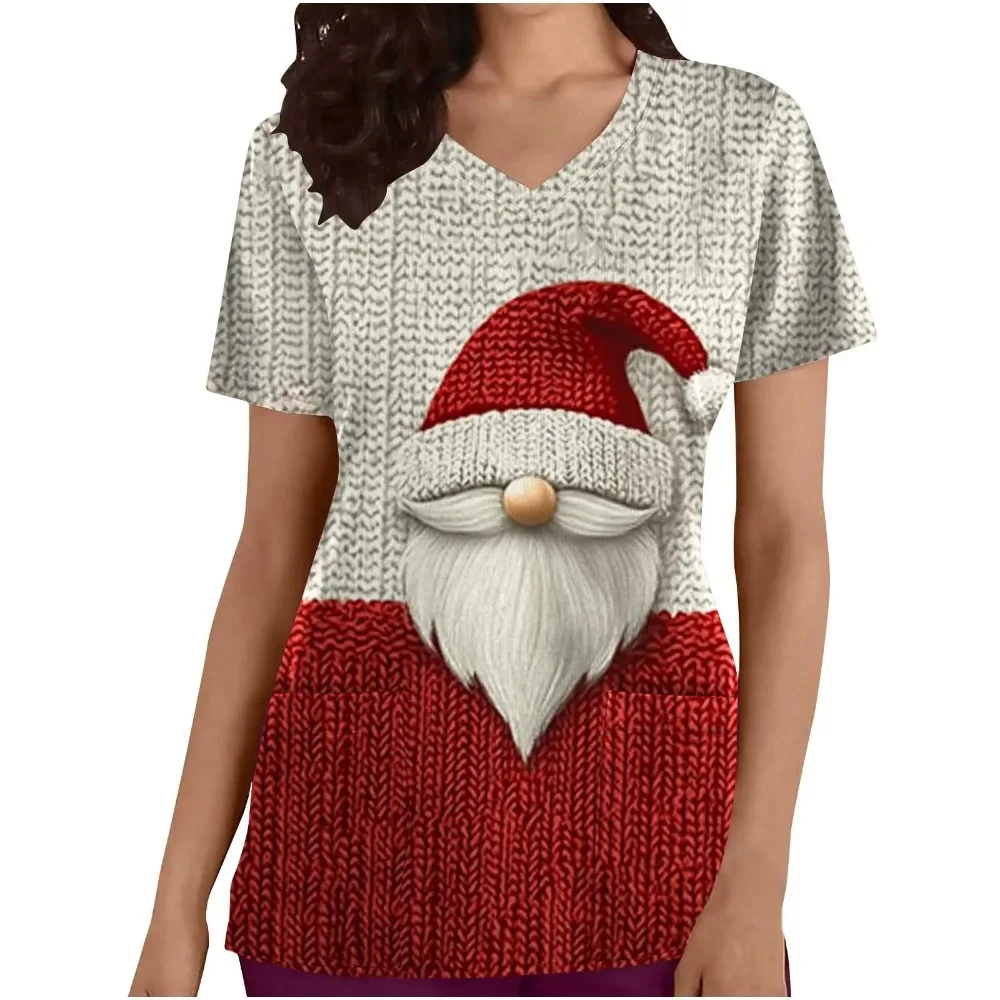 Surgical Uniforms Woman Nursing Uniform Christmas Holiday Fun Printed Quick Drying Material Short Sleeve Top V-neck Pocket Scrub
Surgical Uniforms Woman Nursing Uniform Christmas Holiday Fun Printed Quick Drying Material Short Sleeve Top V-neck Pocket Scrub
