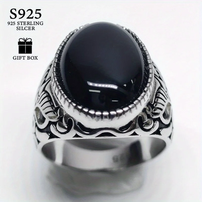 1 Pc 13*18mm Stylish and Creative 925 Silve Domineering Beast Face Pattern Oval Black Agate Ring, Heartwarming Gifts.
1 Pc 13*18mm Stylish and Creative 925 Silve Domineering Beast Face Pattern Oval Black Agate Ring, Heartwarming Gifts.