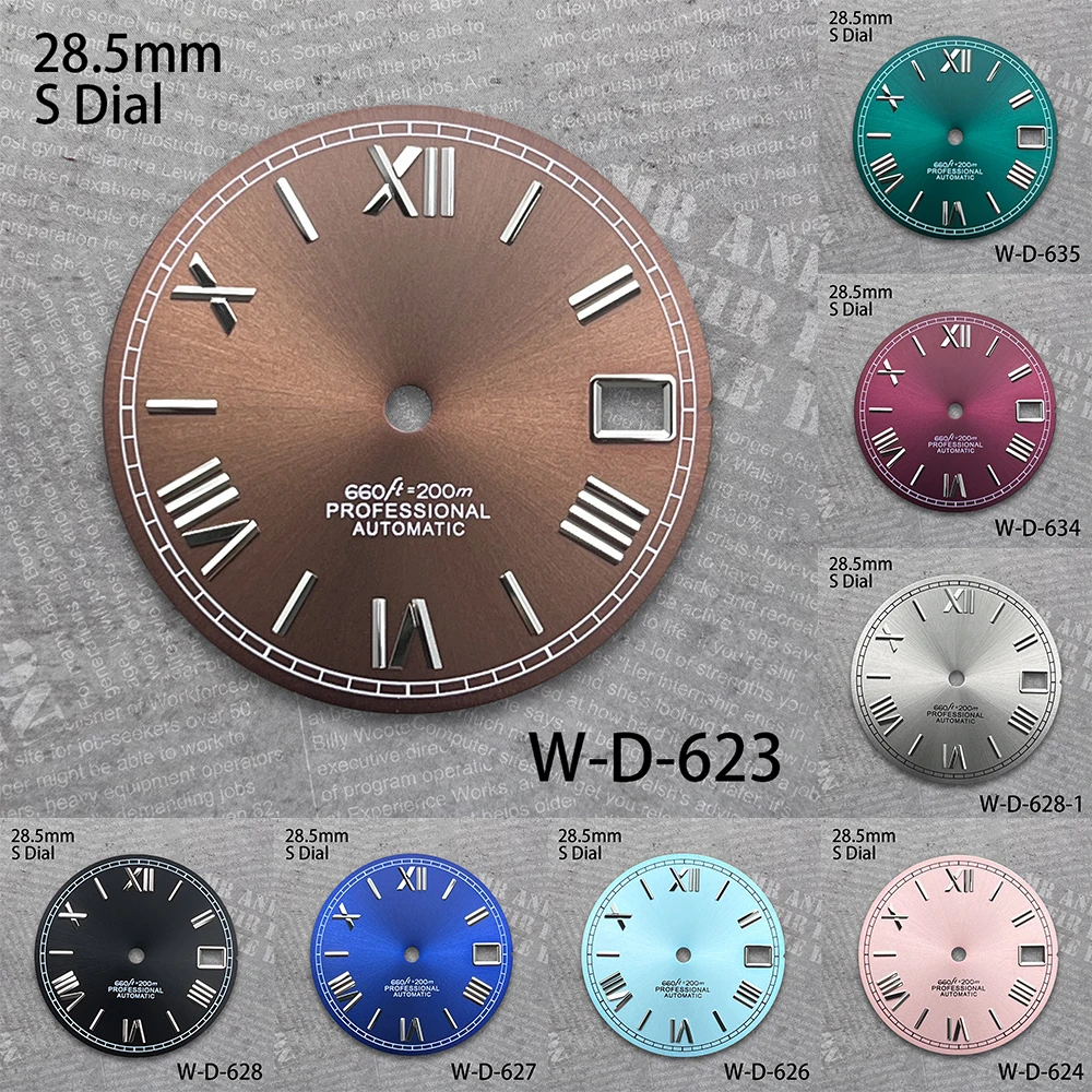 28.5 mm Rome S Logo Dial Suitable For NH35/NH36/4R/7S Japan Movement High Quality Sunburst Watch Modification Accessories
28.5 mm Rome S Logo Dial Suitable For NH35/NH36/4R/7S Japan Movement High Quality Sunburst Watch Modification Accessories