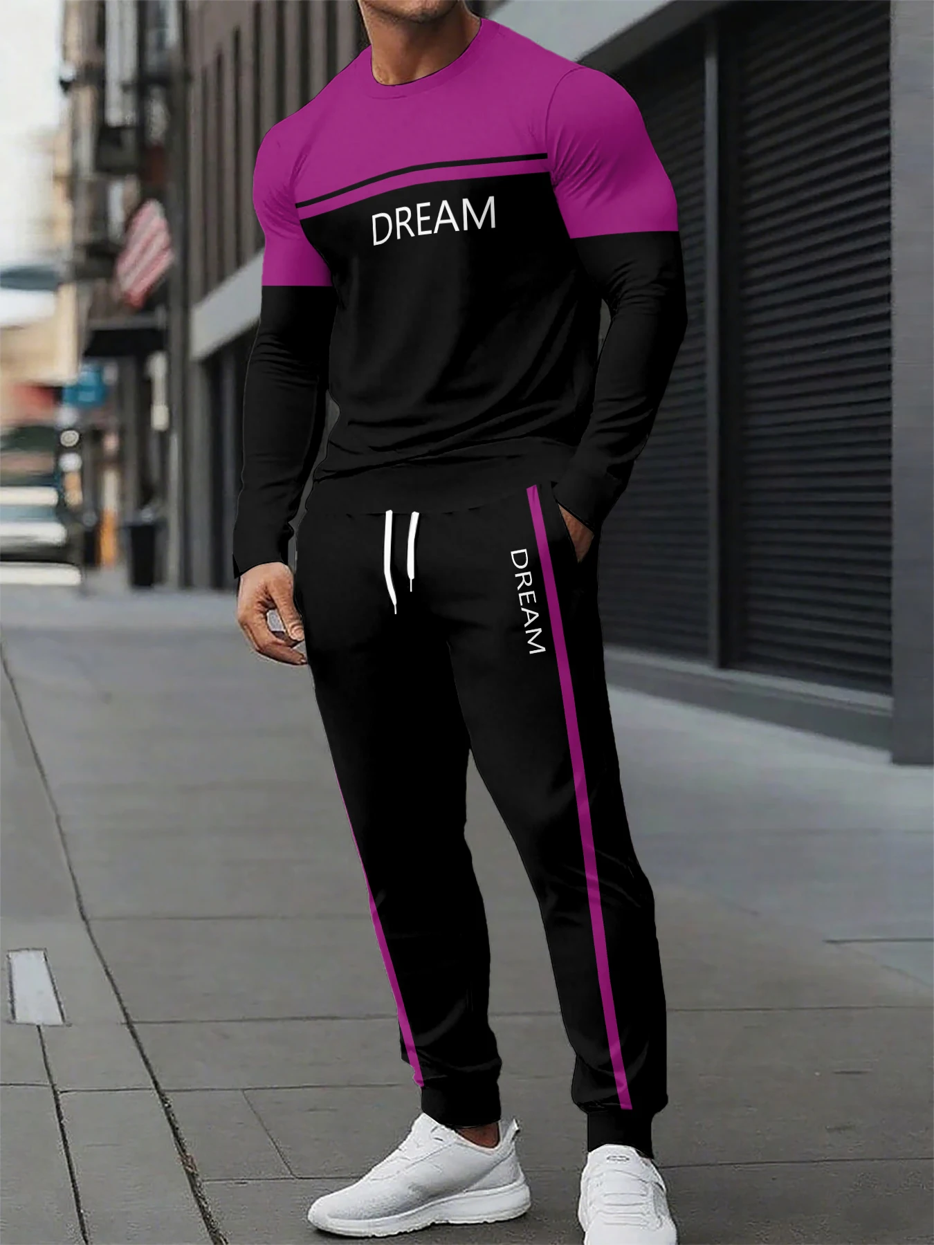 Autumn and Winter Men Long Sleeved Sets DREAM Letter Print Men Long Sleeved Tracksuit Quick Drying Men Tracksuit Two-piece Set
Autumn and Winter Men Long Sleeved Sets DREAM Letter Print Men Long Sleeved Tracksuit Quick Drying Men Tracksuit Two-piece Set