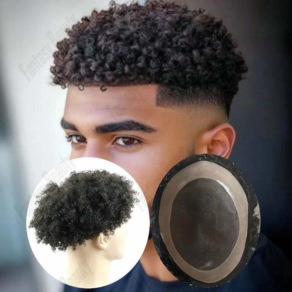 8mm Afro Kinky Curly Men's Toupee 100% Human Hair Wigs 10mm 12mm Curly Weave Units Durable Fine Mono NPU Capillary Prosthesis
8mm Afro Kinky Curly Men's Toupee 100% Human Hair Wigs 10mm 12mm Curly Weave Units Durable Fine Mono NPU Capillary Prosthesis