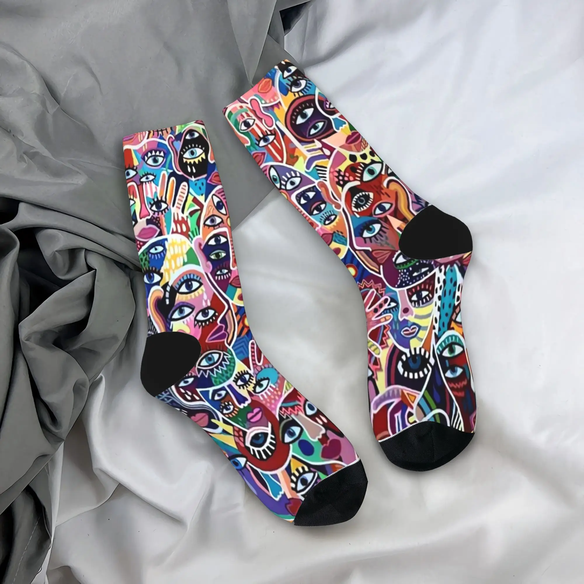 Носки в стиле поп-арт с абстрактными геометрическими глазами, противоскользящие чулки унисекс, мужские средние мягкие спортивные носки на открытом воздухе, осенние повседневные носки
Носки в стиле поп-арт с абстрактными геометрическими глазами, противоскользящие чулки унисекс, мужские средние мягкие спортивные носки на открытом воздухе, осенние повседневные носки