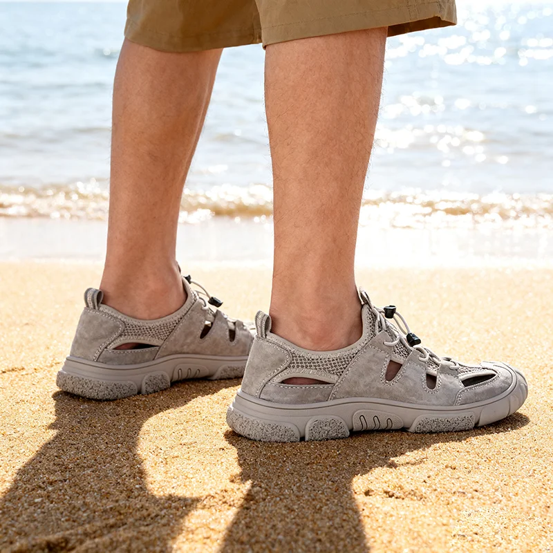 Baasploa/мужская обувь для прогулок, новая повседневная уличная дышащая профессиональная обувь цвета морской волны, мужская летняя пляжная нескользящая обувь Sanda 
Baasploa/мужская обувь для прогулок, новая повседневная уличная дышащая профессиональная обувь цвета морской волны, мужская летняя пляжная нескользящая обувь Sanda